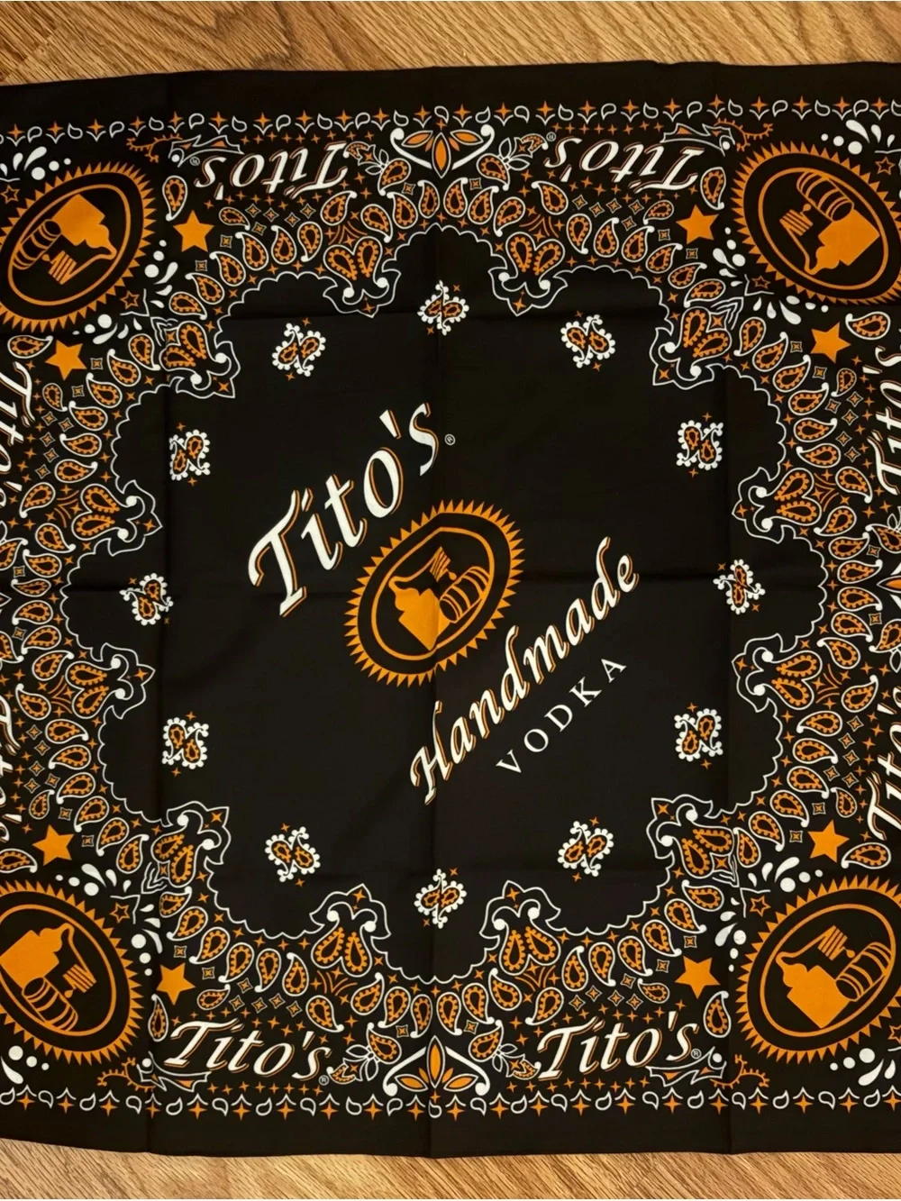 Tito's Handmade Vodka Branded Bandana & Promo Pack - Black & Orange